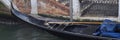 Gondola in the canal, traditional boat transport in Venice, Italy Royalty Free Stock Photo