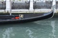 Gondola in the canal, traditional boat transport in Venice, Italy Royalty Free Stock Photo