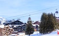 Gondola of Chenus lift. Ski Resort Courchevel 1850 m Royalty Free Stock Photo