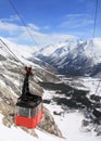 Gondola at Elbrus mountain. Russian Federation Royalty Free Stock Photo