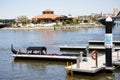 Gondola at Elizabeth Quay Jetty in Perth City Royalty Free Stock Photo