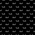 Gondola with gondolier seamless pattern isolated on black background Royalty Free Stock Photo