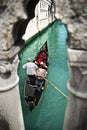 Gondola with gondolier in Venice, Italy Royalty Free Stock Photo