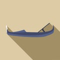 Gondola icon, flat style Royalty Free Stock Photo