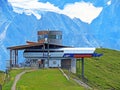 Gondola lift or cable car Magisalp-Planplatten Gondelbahn oder Luftseilbahn Maegisalp MÃÂ¤gisalp-Planplatten, Hasliberg Royalty Free Stock Photo