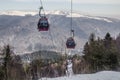 Gondola lift in Sinaia, Romania