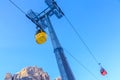 The gondola lift. Ski resort of Selva di Val Gardena, Italy Royalty Free Stock Photo