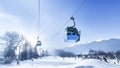 Gondola lift at ski resort in winter Royalty Free Stock Photo