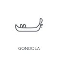 gondola linear icon. Modern outline gondola logo concept on whit