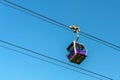 Gondola of Ngong Ping 360 cable car above Lantau Island in Hong Kong