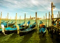 Gondola parking, Venice Royalty Free Stock Photo