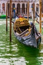 Gondola in picturesque canal in Venice Italy Royalty Free Stock Photo