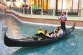 Gondola rides in Venetian Hotel in Las Vegas Royalty Free Stock Photo