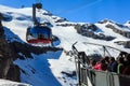 A gondola of the Rotair cable car at Mt. Titlis.