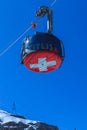 A gondola of the Rotair cable car at Mt. Titlis.