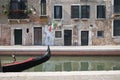 Gondola in San Barnaba river Royalty Free Stock Photo