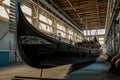 Gondola in a shipyard