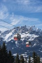 Gondola ski lift St. Johann in Tirol Royalty Free Stock Photo