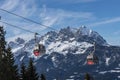 Gondola ski lift St. Johann in Tirol Royalty Free Stock Photo