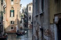 Gondola with tourist in Venice