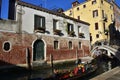 A gondola in a quiet corner of Venice, Italy