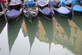 The gondola, typical boat of the city of Venice.