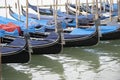 The gondola, typical boat of the city of Venice.