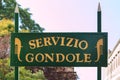 Gondola Venice Street Sign .
