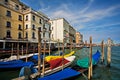 Gondolas along the Grand Canal, Venice Italy, Europe Royalty Free Stock Photo