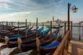 Gondolas on Canal Grande in Venice Italy Royalty Free Stock Photo