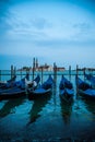 Gondolas docked on the grand Canal in Venice, Italy Royalty Free Stock Photo