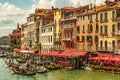 Gondolas on Grand Canal in Venice, Italy Royalty Free Stock Photo