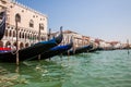 Gondolas in Great Channel, Venice, Italy