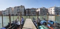 Gondolas and old palaces on the Grand Canal in Venice, Italy Royalty Free Stock Photo