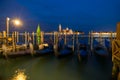 Gondolas and San Giorgio Maggiore church on Grand Canal in Venice, Italy Royalty Free Stock Photo