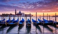 Gondolas and San Giorgio Maggiore Island