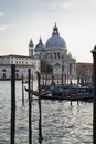 Gondolas in Santa Maria della Salute in Venice, Italy Royalty Free Stock Photo