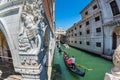 Gondolas under the Bridge of Sighs in Venice, Italy Royalty Free Stock Photo