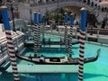 Gondolas at the Venetian casino las vegas