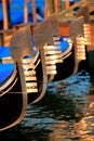 Gondolas in Venice Royalty Free Stock Photo