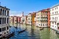 Gondolas on Venice Grand canal, Italy Royalty Free Stock Photo