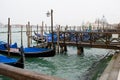 Gondolas in Venice on the Grand Canal, Italy. Royalty Free Stock Photo