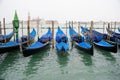 Gondolas in Venice on the Grand Canal, Italy. Royalty Free Stock Photo