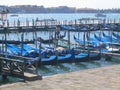 gondolas in Venice Italy Royalty Free Stock Photo