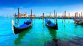 Gondolas in Venice Royalty Free Stock Photo