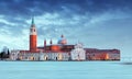Gondolas with view of San Giorgio Maggiore, Venice, Italy