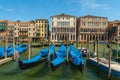 Gondolas waiting for tourists, Venice, Italy Royalty Free Stock Photo