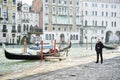 Gondolier gondola shore