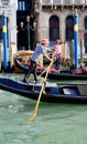 Gondolier on the grand canal, Venice Italy Royalty Free Stock Photo