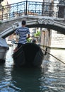 Gondolier in Venice , Italy Royalty Free Stock Photo